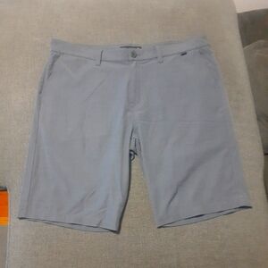 Travis Mathew Beck Shorts Men 38 Blue Golf Performance Stretch Pockets